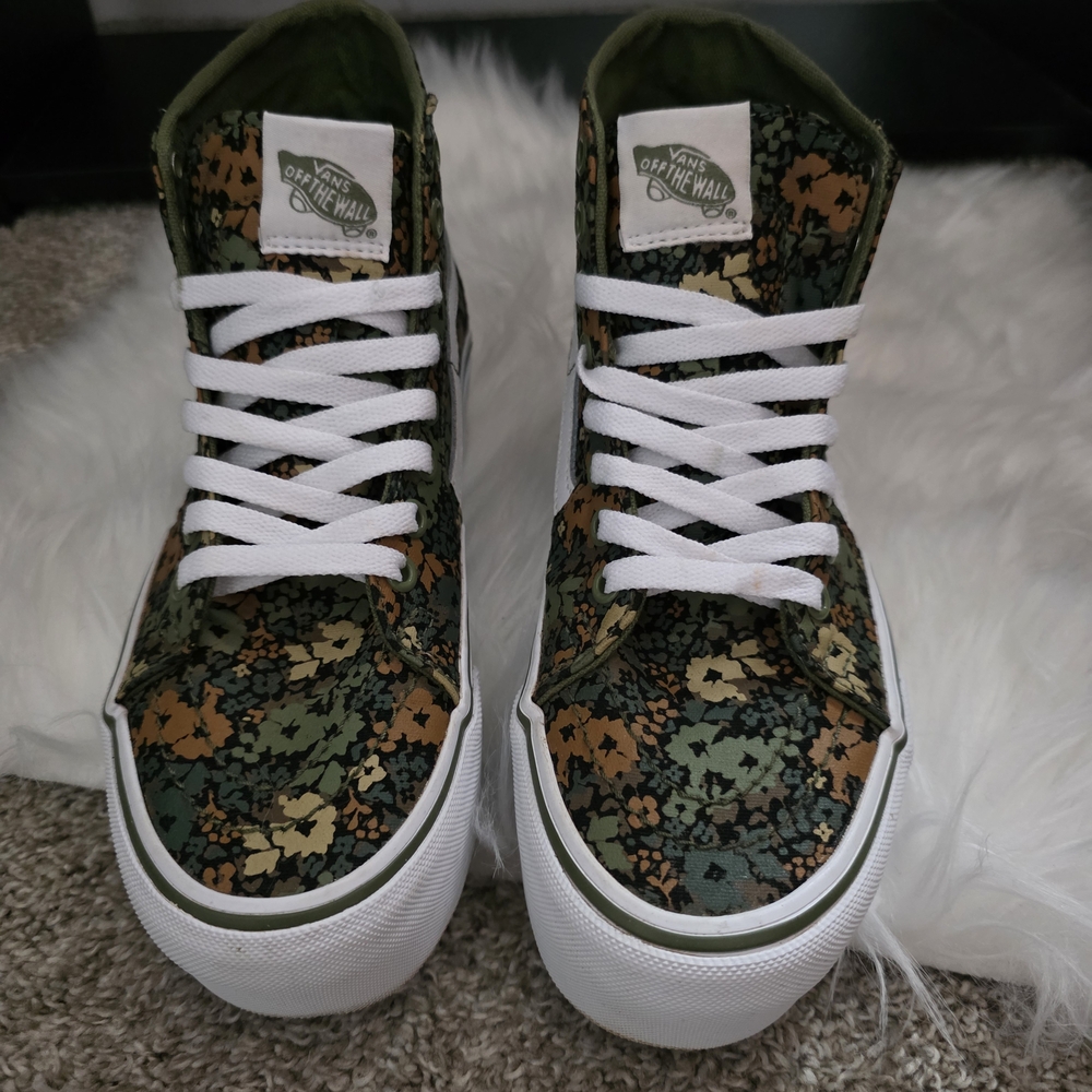 Vans High-Top Platform Sneakers Floral